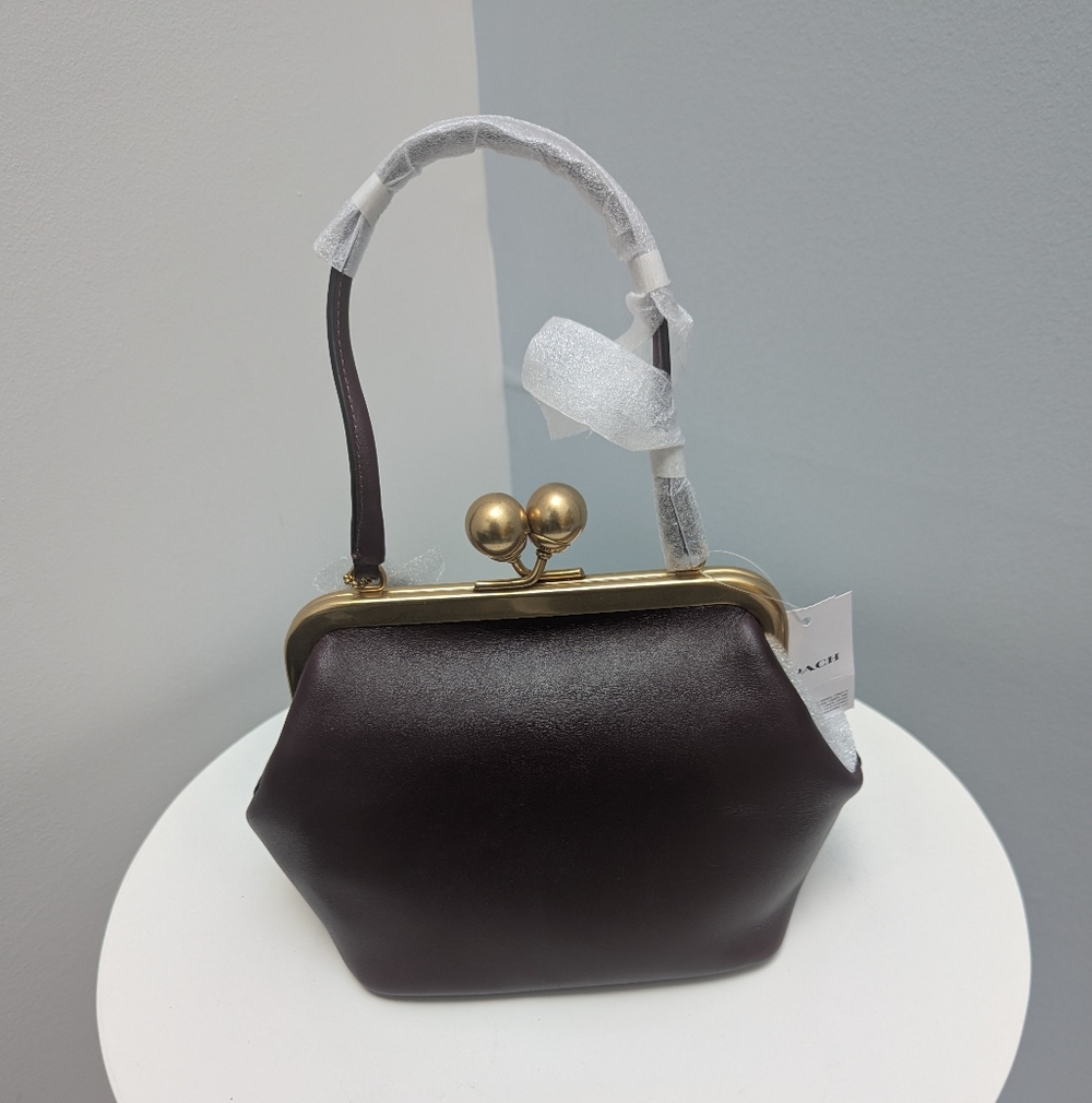 Coach Black Currant Kisslock 16 | New | Fully Wrapped